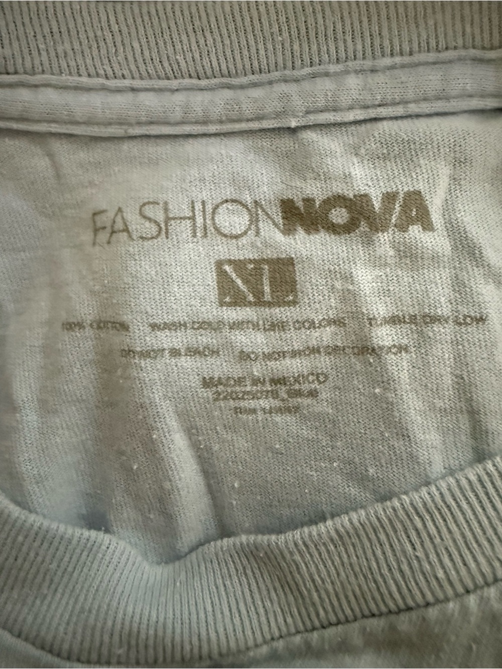 Fashion Nova Light Blue Butterfly Graphic Short Sleeve Tee - Picture 3 of 3